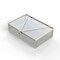 Anysizebasket Light Duty Basket: 12Lx8Wx3H, 304 SS, Hinged Lid with Thumb Clasp, No Handles, Mesh: 4 x .032 FLB-120080030-L04S - alternate 3